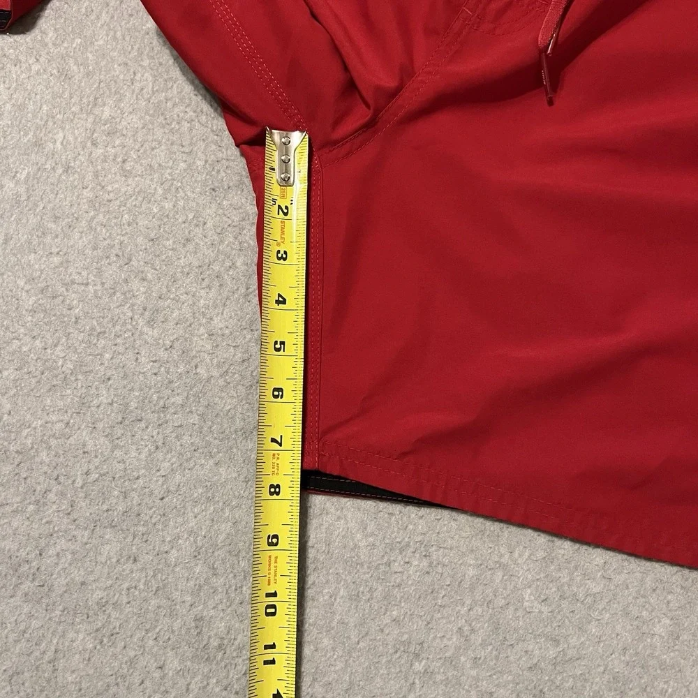 Nike Shorts Men's Large Red Swim Trunks Drawstring Pockets Swoosh Lined Cargo